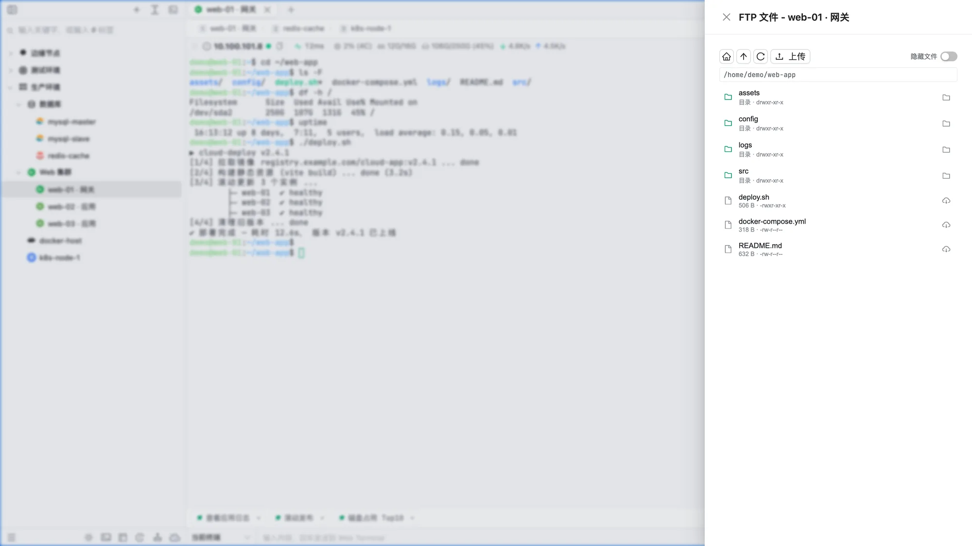 SFTP 文件面板